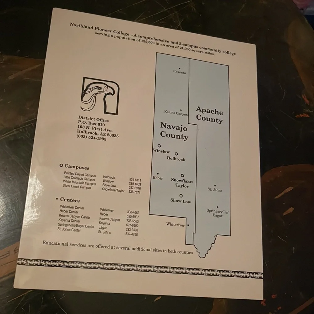 Vintage Northland Pioneer College folder